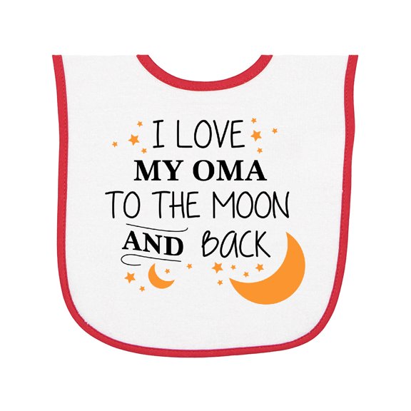 Inktastic I Love My Oma to the Moon and Back Baby Terry Cloth Bib