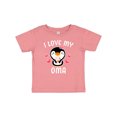 thumbnail image 1 of Inktastic I Love My Oma with Cute Penguin and Hearts Girls Baby T-Shirt, 1 of 5