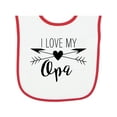 thumbnail image 1 of Inktastic I Love My Opa Heart and Arrows Baby Terry Cloth Bib, 1 of 3