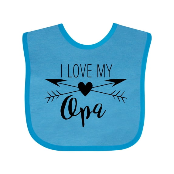 Inktastic I Love My Opa Heart and Arrows Boys or Girls Baby Bib