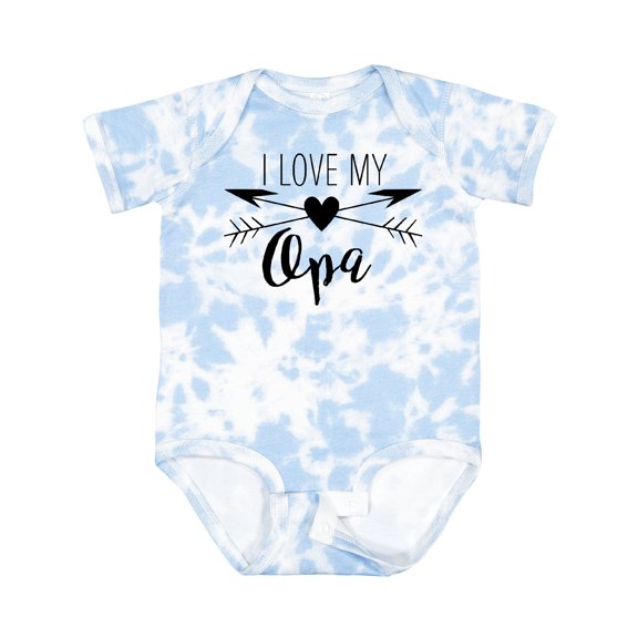 Inktastic I Love My Opa Heart and Arrows Boys or Girls Baby Bodysuit