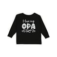 thumbnail image 1 of Inktastic I Love My Opa with Hearts Boys or Girls Long Sleeve Toddler T-Shirt, 1 of 5