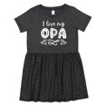 thumbnail image 1 of Inktastic I Love My Opa with Hearts Girls Toddler Dress, 1 of 5