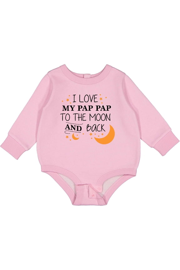 I Love My Pap Pap to the Moon and Back Baby Fleece Bodysuit