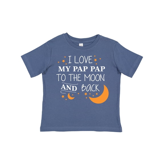 Inktastic I Love My Pap Pap to the Moon and Back Boys or Girls Toddler T-Shirt