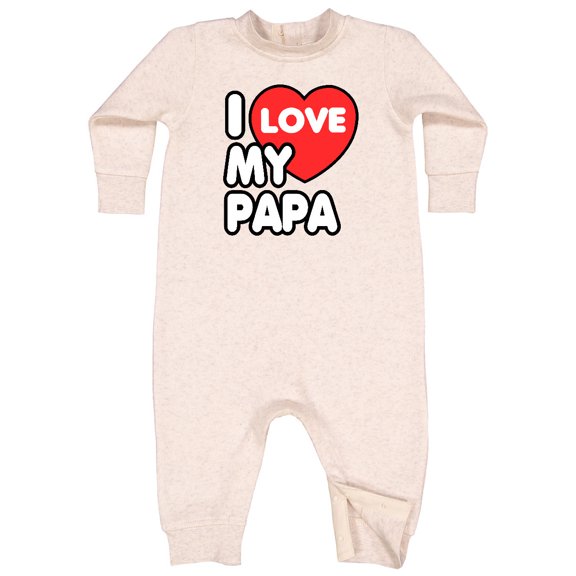 Inktastic I Love My Papa Baby Fleece Romper
