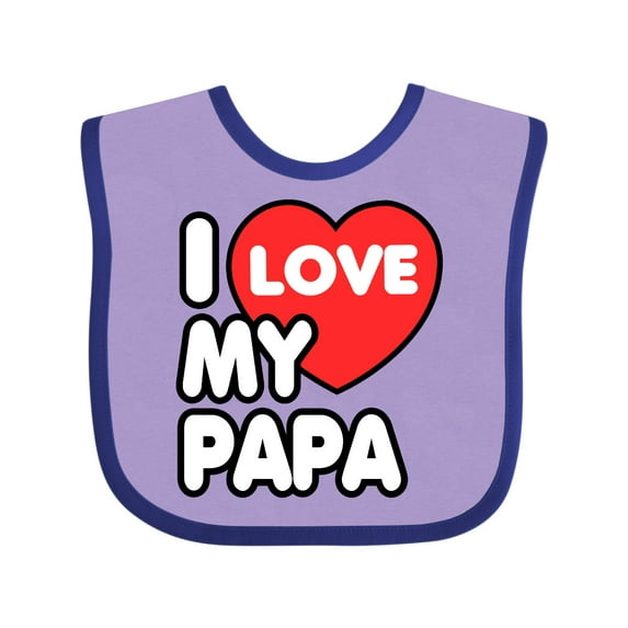 Inktastic I Love My Papa Boys or Girls Baby Bib