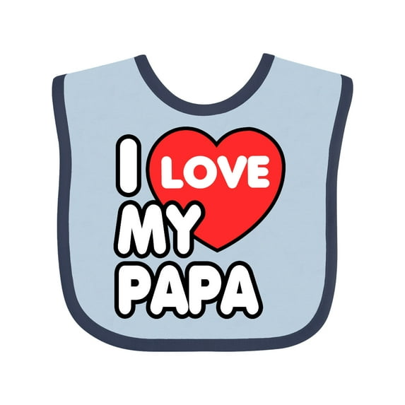 Inktastic I Love My Papa Boys or Girls Baby Bib