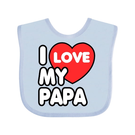 Inktastic I Love My Papa Boys or Girls Baby Bib