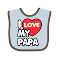 thumbnail image 1 of Inktastic I Love My Papa Boys or Girls Baby Bib, 1 of 4