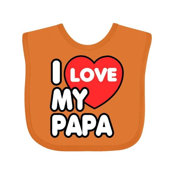 Inktastic I Love My Papa Boys or Girls Baby Bib