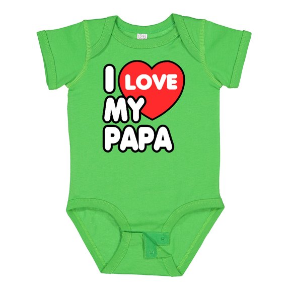 Inktastic I Love My Papa Boys or Girls Baby Bodysuit