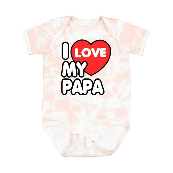 Inktastic I Love My Papa Boys or Girls Baby Bodysuit