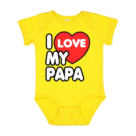 Inktastic I Love My Papa Boys or Girls Baby Bodysuit
