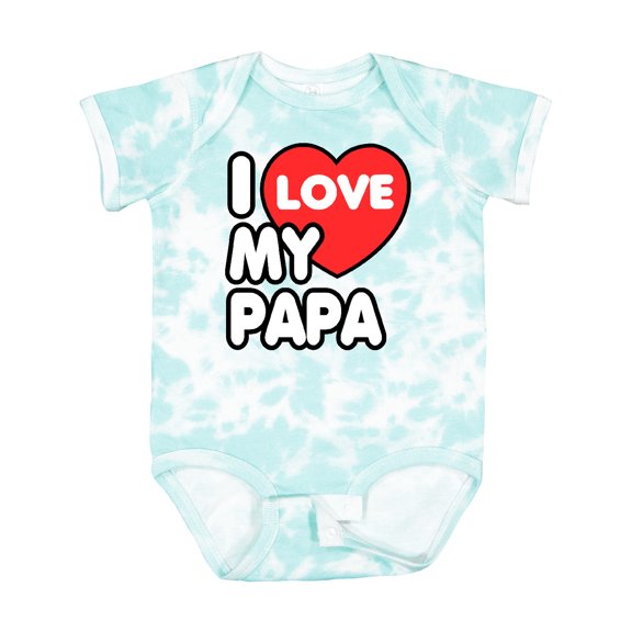 Inktastic I Love My Papa Boys or Girls Baby Bodysuit