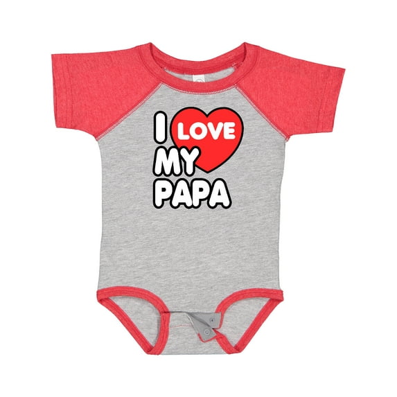 Inktastic I Love My Papa Boys or Girls Baby Bodysuit
