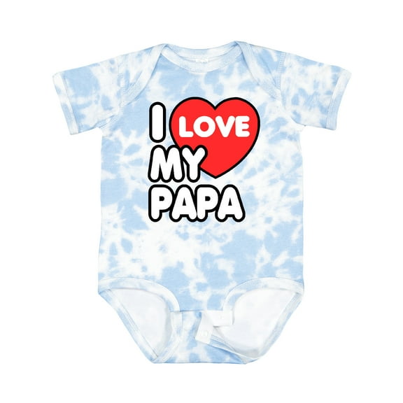 Inktastic I Love My Papa Boys or Girls Baby Bodysuit