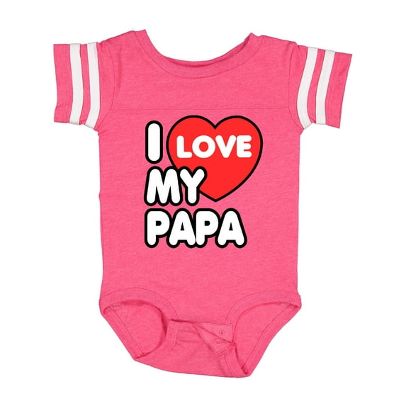 Inktastic I Love My Papa Boys or Girls Baby Bodysuit