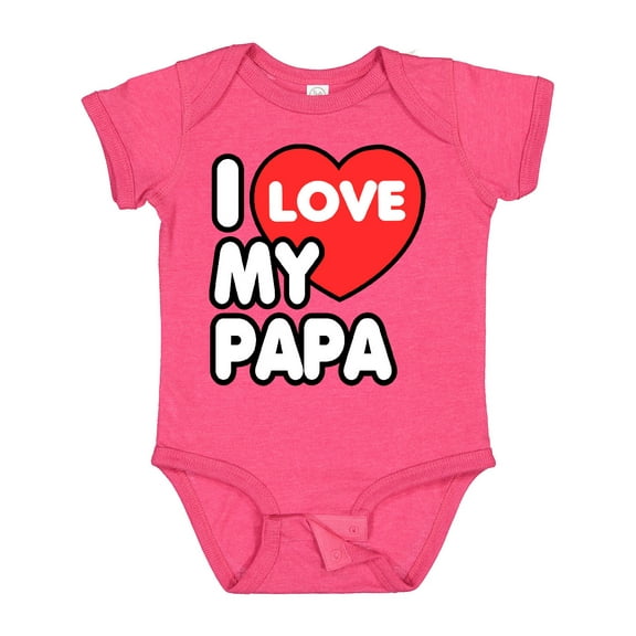 Inktastic I Love My Papa Boys or Girls Baby Bodysuit