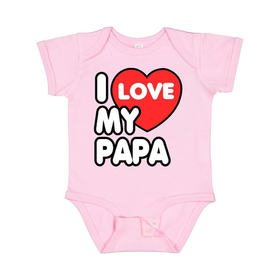 Inktastic I Love My Papa Boys or Girls Baby Bodysuit