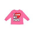 thumbnail image 1 of Inktastic I Love My Papa Boys or Girls Long Sleeve Toddler T-Shirt, 1 of 5