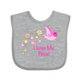 thumbnail image 1 of Inktastic I Love My Papa Girls Baby Bib, 1 of 4