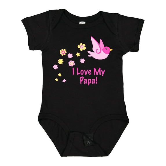 Inktastic I Love My Papa Girls Baby Bodysuit