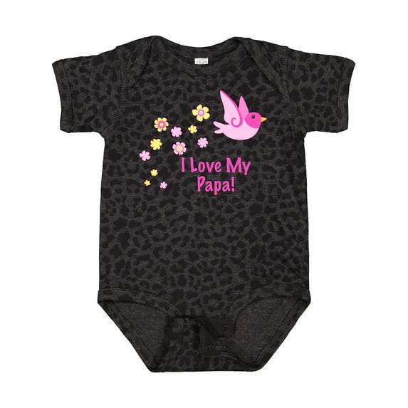Inktastic I Love My Papa Girls Baby Bodysuit