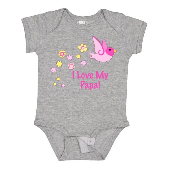 Inktastic I Love My Papa Girls Baby Bodysuit