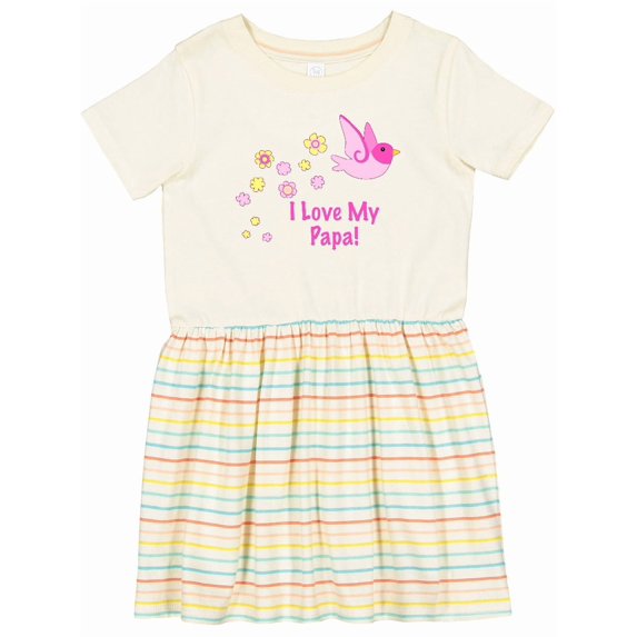 Inktastic I Love My Papa Girls Toddler Dress