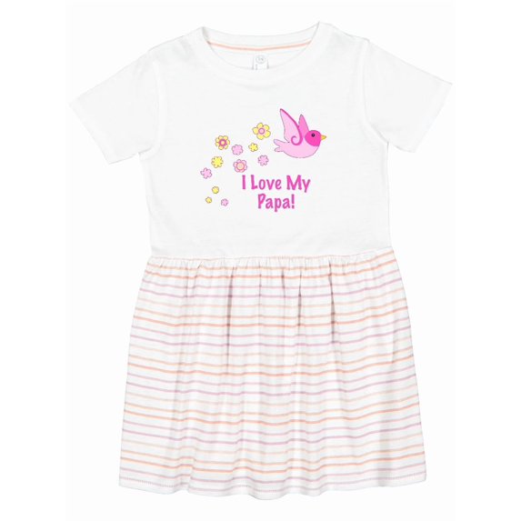 Inktastic I Love My Papa Girls Toddler Dress