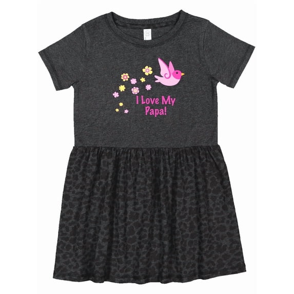 Inktastic I Love My Papa Girls Toddler Dress
