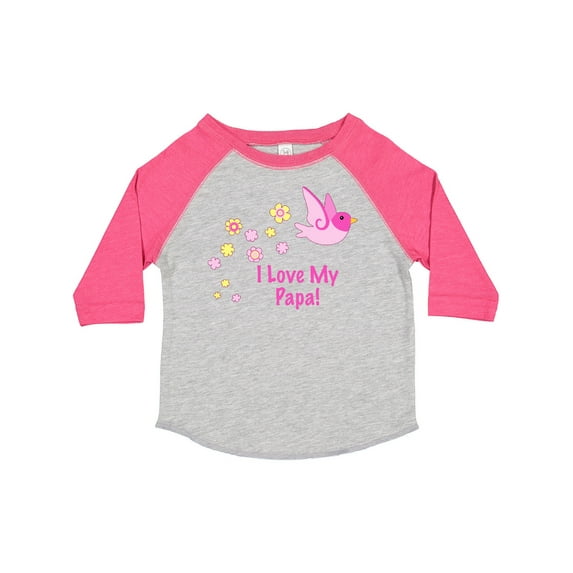 Inktastic I Love My Papa Girls Toddler T-Shirt