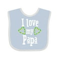 thumbnail image 1 of Inktastic I Love My Papa Hearts Boys or Girls Baby Bib, 1 of 4