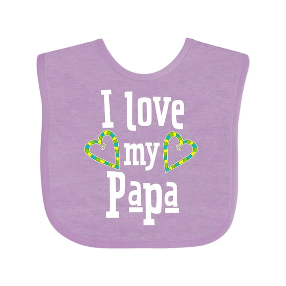 Inktastic I Love My Papa Hearts Boys or Girls Baby Bib