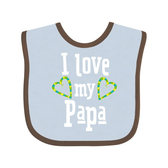 Inktastic I Love My Papa Hearts Boys or Girls Baby Bib
