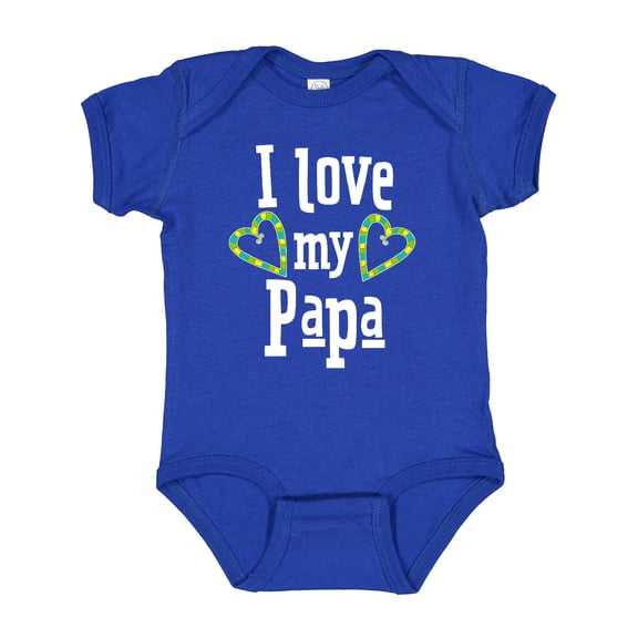 Inktastic I Love My Papa Hearts Boys or Girls Baby Bodysuit