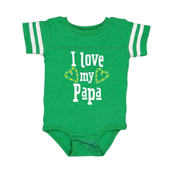 Inktastic I Love My Papa Hearts Boys or Girls Baby Bodysuit
