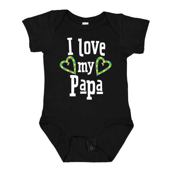 Inktastic I Love My Papa Hearts Boys or Girls Baby Bodysuit
