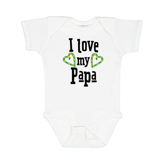 Inktastic I Love My Papa- Hearts Boys or Girls Baby Bodysuit