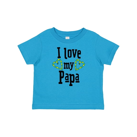 Inktastic I Love My Papa- Hearts Boys or Girls Baby T-Shirt