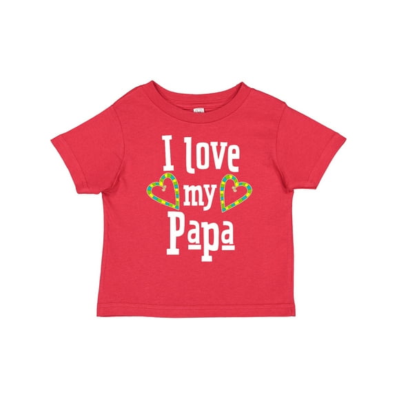 Inktastic I Love My Papa Hearts Boys or Girls Toddler T-Shirt