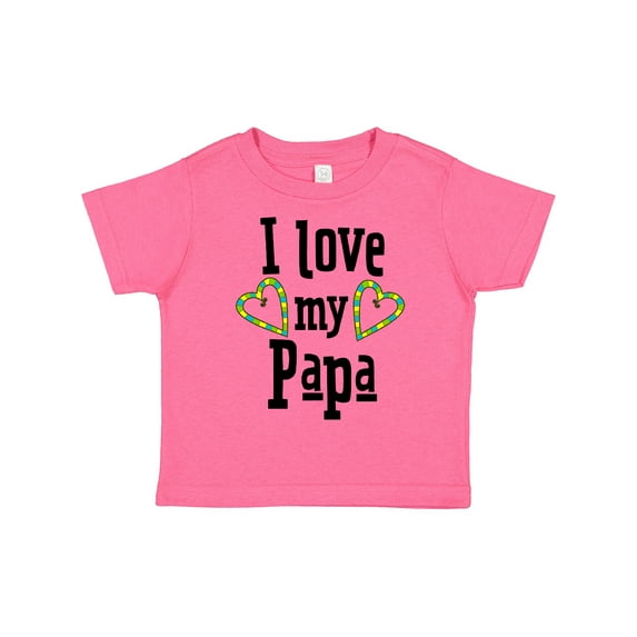 Inktastic I Love My Papa Hearts Boys or Girls Toddler T-Shirt