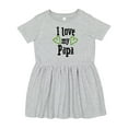 thumbnail image 1 of Inktastic I Love My Papa Hearts Girls Toddler Dress, 1 of 5