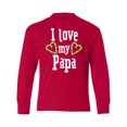 thumbnail image 1 of Inktastic I Love My Papa- Hearts Long Sleeve Youth T-Shirt, 1 of 5
