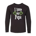 thumbnail image 1 of Inktastic I Love My Papa- Hearts Long Sleeve Youth T-Shirt, 1 of 5