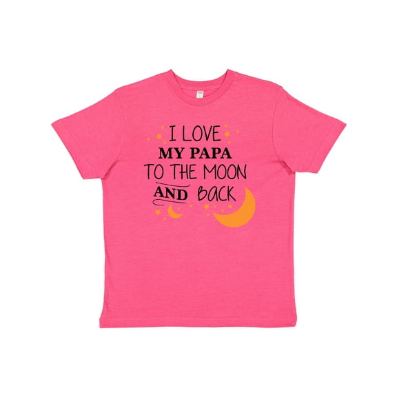 Inktastic I Love My Papa to the Moon and Back Youth T-Shirt