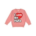 thumbnail image 1 of Inktastic I Love My Papa Toddler Sweatshirt, 1 of 4