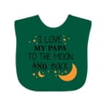 thumbnail image 1 of Inktastic I Love My Papa to the Moon and Back Boys or Girls Baby Bib, 1 of 4