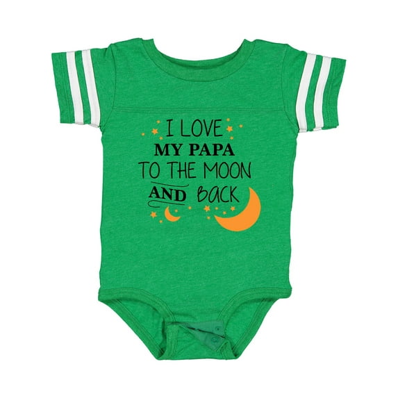 Inktastic I Love My Papa to the Moon and Back Boys or Girls Baby Bodysuit